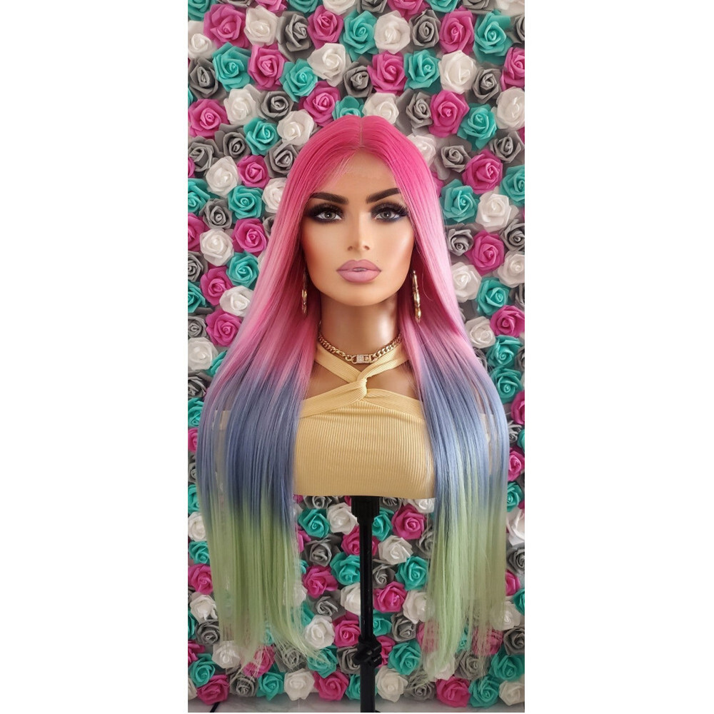 Human hair lace front wig
